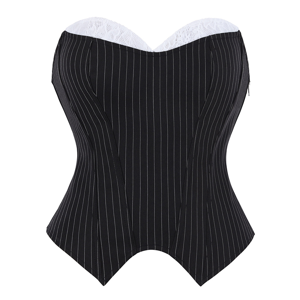 Black And Lace Strapless Corse - đánh giá và giá Corset Waist Cinch