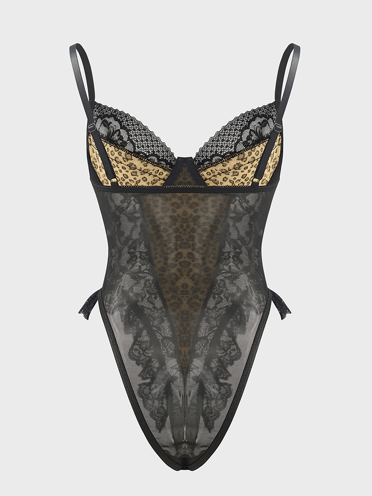 Sexy Lace Leopard Pattern Body - đánh giá và giá Shapewear Bodysuit Firm