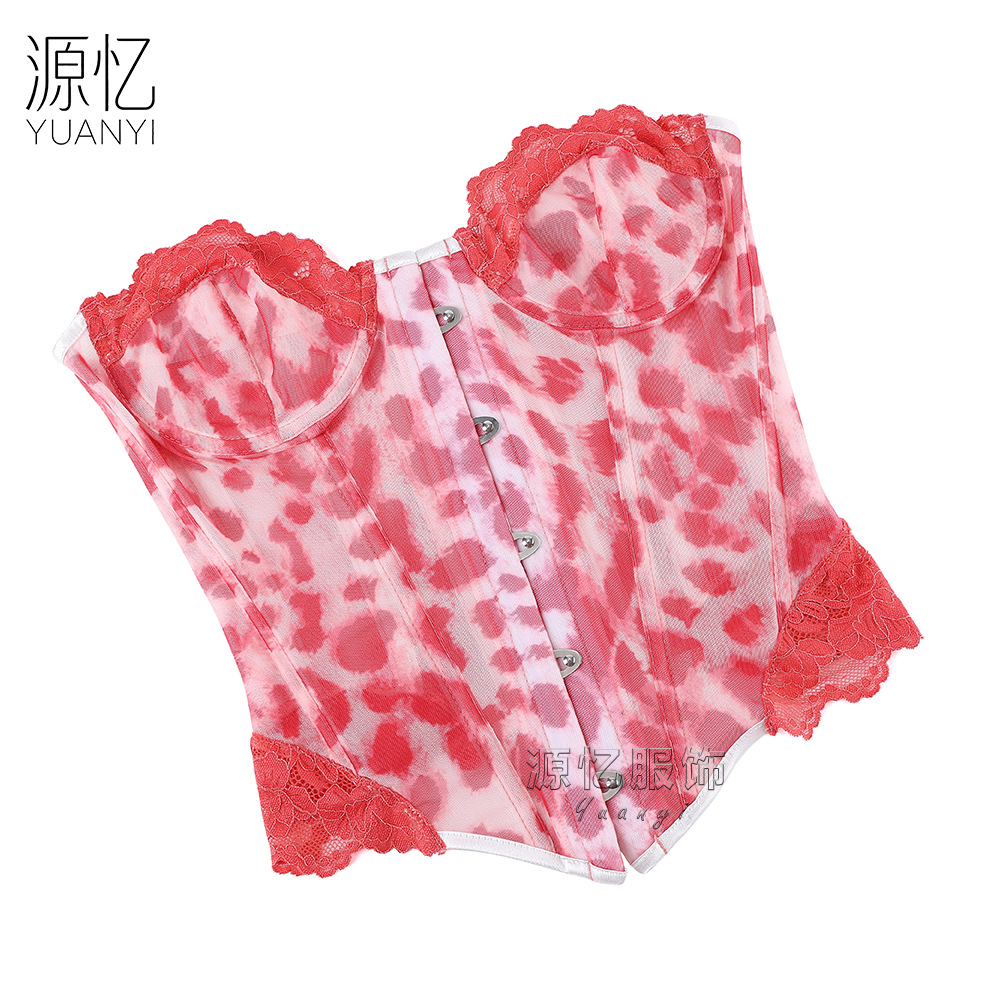 Front-closure Pink Leopard Pri - đánh giá và giá Corset Waist Cinch