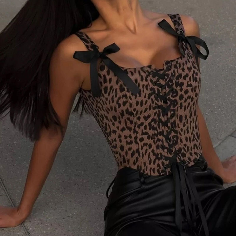 Leopard Printed Court Corset W - đánh giá và giá Corset Waist Cinch