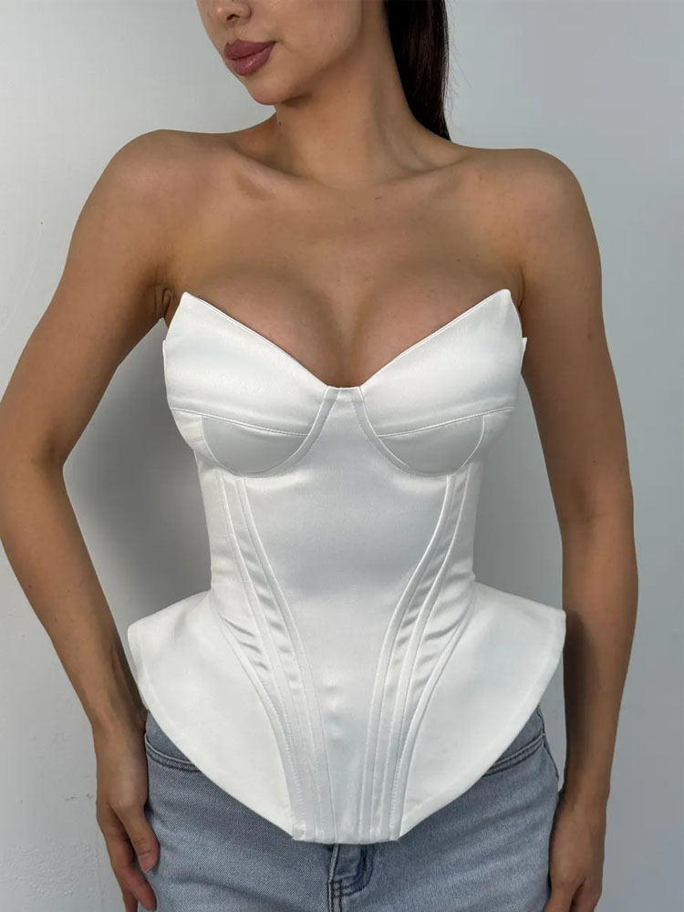 BKQU Sexy Fishbone Strapless C - đánh giá và giá Corset Waist Cinch