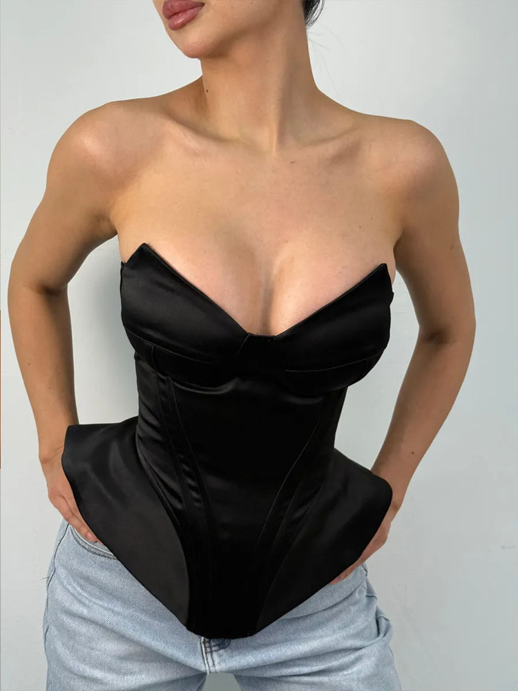 BKQU Sexy Fishbone Strapless C - đánh giá và giá Corset Waist Cinch